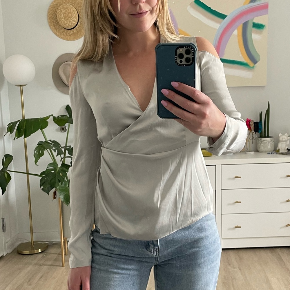 All Saints Cold Shoulder Blouse